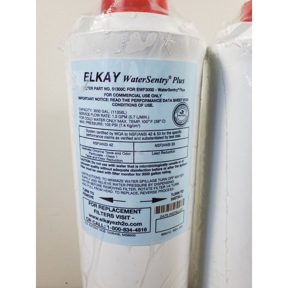 ElKay 51300C WaterSentry Plus Filter for EWF3000 X2 Water Filter Elkay Replaceme - Picture 3 of 7
